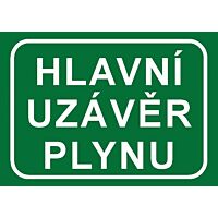 Tab."HLAVNÍ UZÁVĚR PLYNU" 21x9cm F