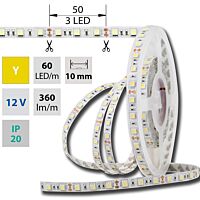 MCLED Pásek LED SMD5050 Y, 60LED/m, 14,4W/m, DC 12V, 360lm/m, IP20, 10mm, 5m