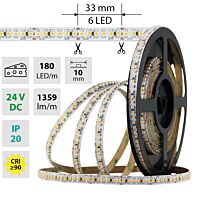 MCLED Pásek LED SMD3528G, 180LED/m, 14,4W/m, 1359lm/m, IP20, DC 24V, 10mm, 5m, potraviny - sĂ˝ry