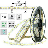 MCLED Pásek LED SMD5050 NW, 120LED/m, 28,8W/m, 2652lm/m, IP20, DC 24V, 12mm, 5m