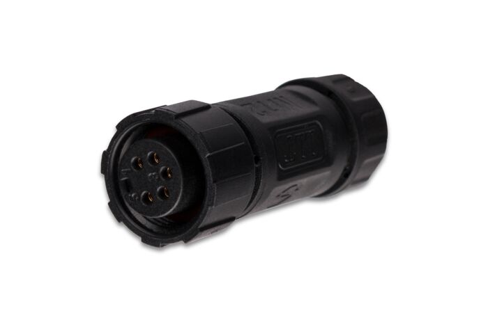 Zásuvka s převlečnou maticí M12, 5pinů,