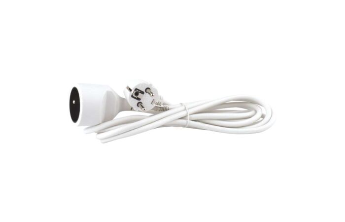 EMOS Přívod prodlužovací 3m 1zásuvka-spojka 250V/10A plast IP20 bílá (H05VVF3G 3x1,0)