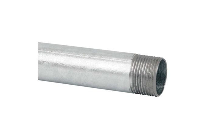 KOPOS Trubka 6016 ZNM_S pevná ø22,5 P16 se závitem –60 až +250°C ocel stříbrná 3m
