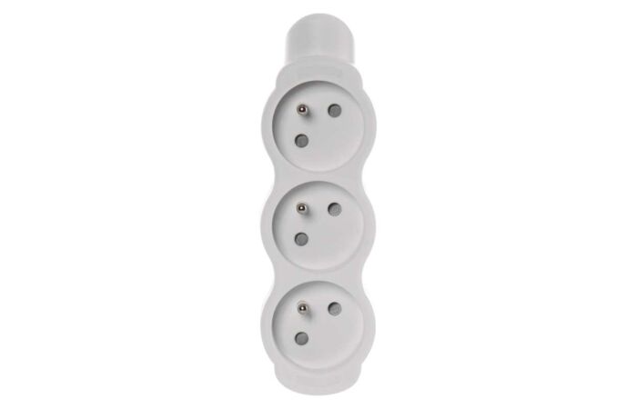 EMOS Zásuvka trojnásobná 250V/16A 3×2P+PE plast IP20 bílá