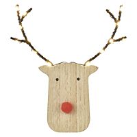 8LED WOODEN REINDEER 2AAA WW 12KS