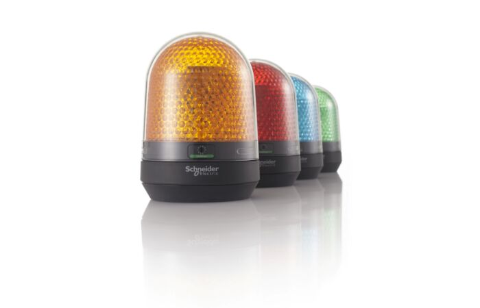 SCHNEIDER Rotační maják, bzučák, DC 12~24 V, zelená