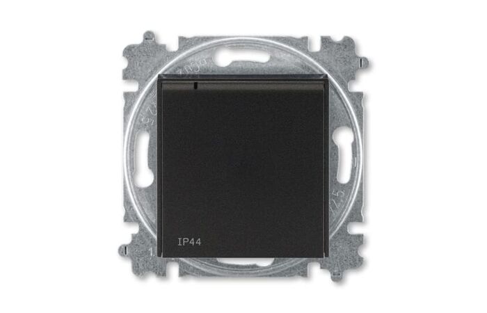 ABB LEVIT Zásuvka 5519H-A02997 63 s clonkami, s víčkem, IP44, onyx/kouřová černá