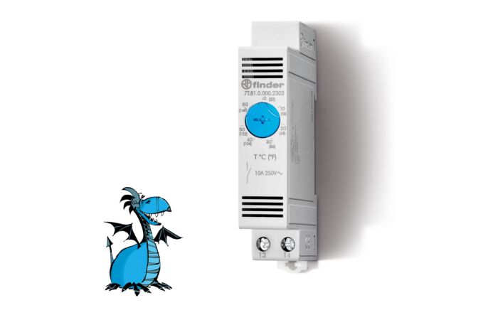 FINDER Termostat 7T.81.0.000.2303, zapínání 0+60C