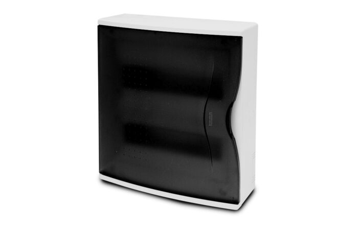 FAMATEL Skříň NUOVA 3624 24TE na omítku průhledné dveře IP40