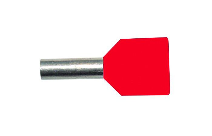PROTEC Dutinka PAEH 1,0/10mm lisovací rudá dvojitá