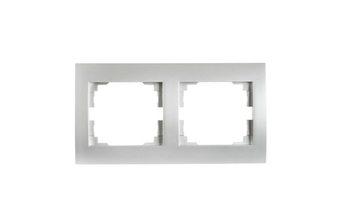 KANLUX Rámeček LOGI 25236 dvojnásobný horizontální stříbrná