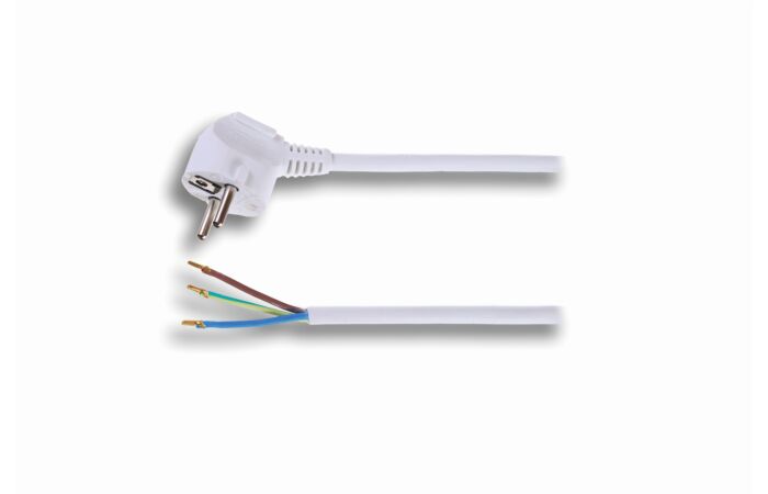 SOLIGHT Flexo 2m PVC kulatá 3x1,5 vidlice úhlová bílá