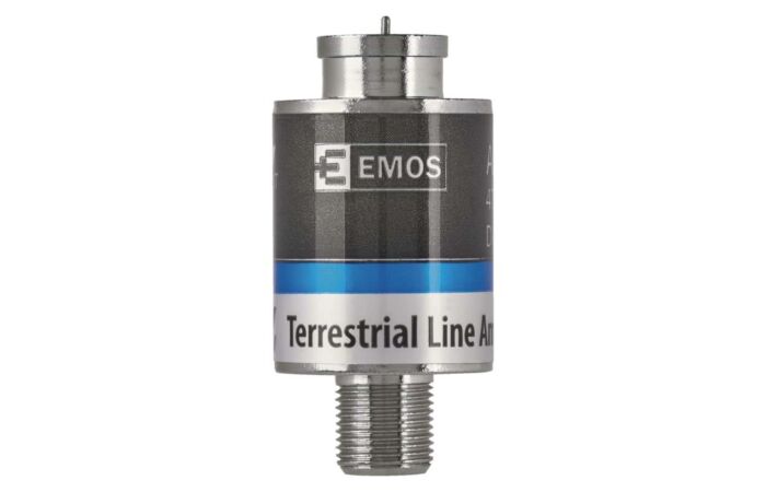 EMOS Zesilovač AMP-20/5-12 20dB UHF signálu stíněný linkový