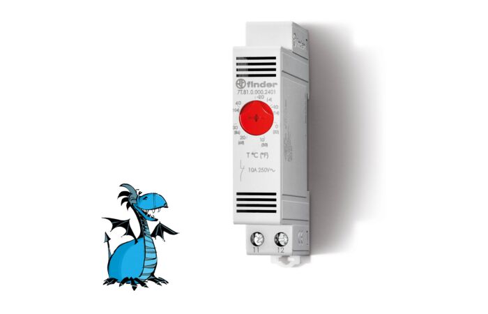 FINDER Termostat 7T.81.0.000.2401, vypínání -20+40C