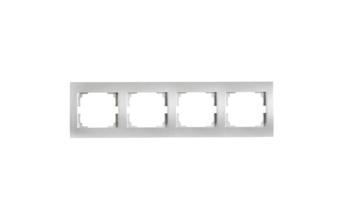 KANLUX MOWION Rámeček LOGI 4násobný, 294x81mm, IP20, stříbrná