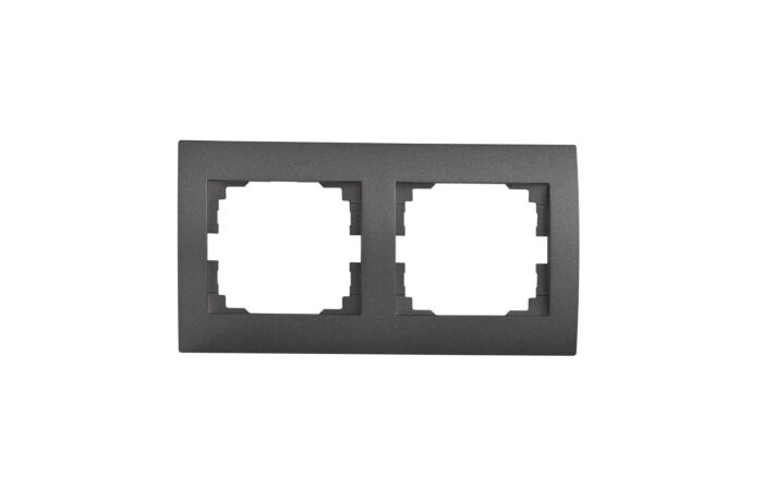 KANLUX MOWION Rámeček LOGI 2násobný, horizontální, 81x152mm, grafit