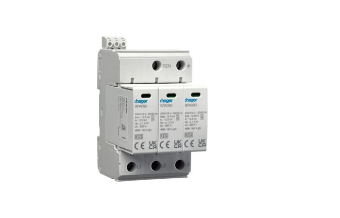 HAGER Svodič SPN900 přepětí T1+T2 TN-C