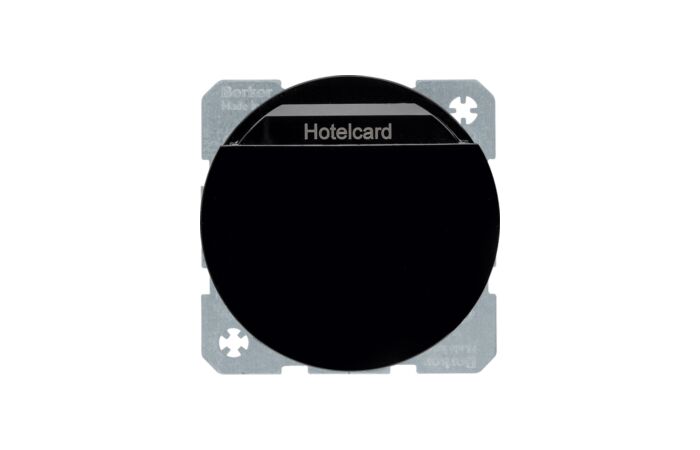 Spínač BERKER pro hot. kartu černá lesk