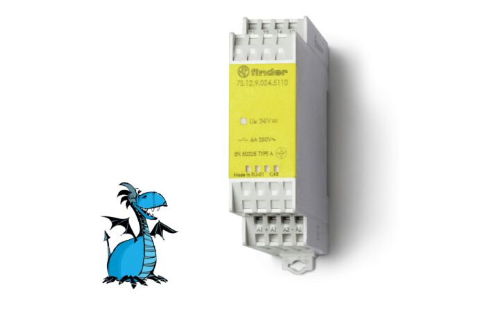 FINDER Relé s NKV 7S.12.9.024.5110, 1Z+1R 6A, 24V DC