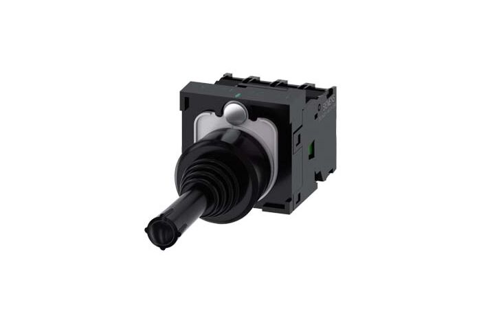 SIEMENS Spínač křížový, 22 mm, kulatý, plast, černá barva, západkový, 1 NO, 1 NO, 1 NO, 1 NO