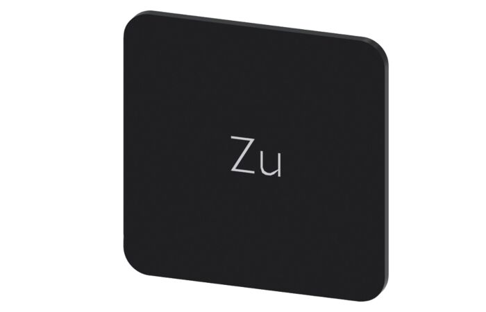 SIEMENS Štítek popisný 22 x 22 mm, štítek černý, popisek ZU