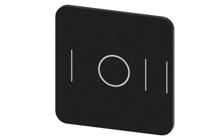 SIEMENS Štítek popisný 22 x 22 mm, štítek černý, symbol: I* O II