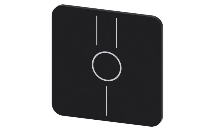 SIEMENS Štítek popisný 22 x 22 mm, štítek černý, symbol: II* O I