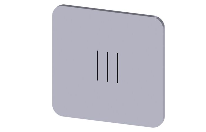 SIEMENS Štítek popisný 22 x 22 mm, štítek stříbrný, symbol: III*