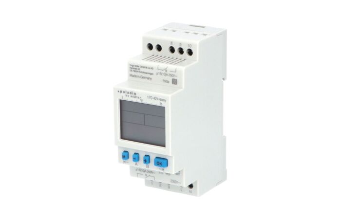 PALADIN Hodiny spínací 170424easy Digitální astronomické týdenní 16A 230V AC IP20