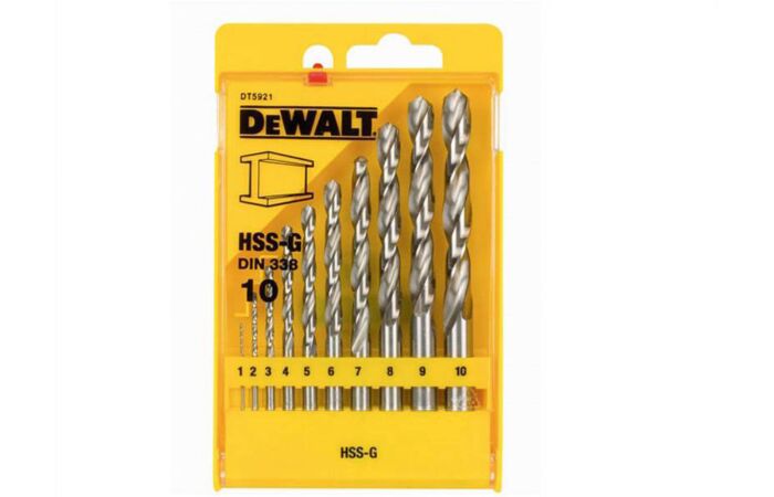 DeWALT Sada DT5921 HSS-G vrtáků do kovu (v sadě 10ks)