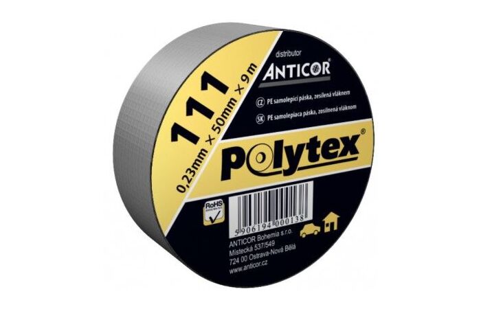 ANTICOR Páska izolační 48/9m šedá/stříbrná POLYTEX 111