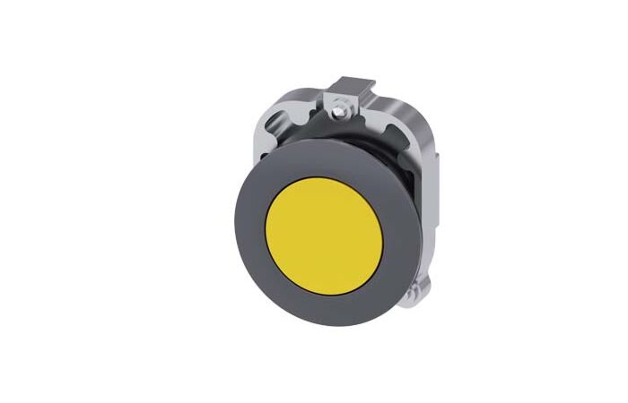 SIEMENS Tlačítko, 30 mm, kulaté, kov, matné, žluté