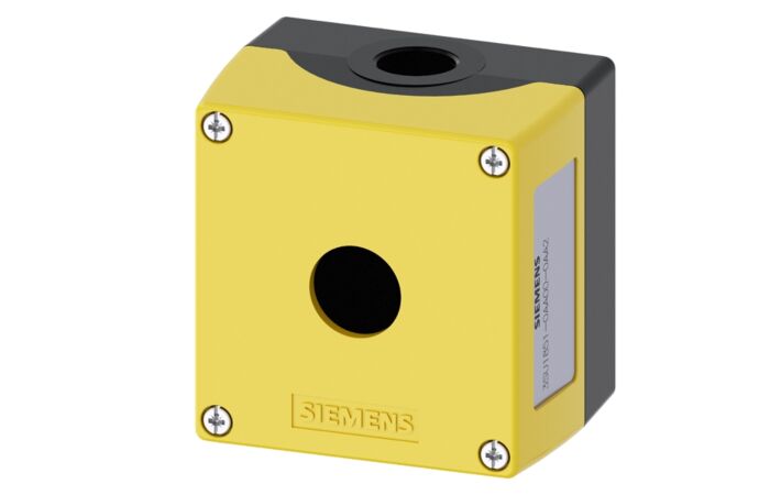 SIEMENS Kryt pro ovládací přístroje, 22 mm, kulatý, kov, žlutá barva, 1 povelové místo