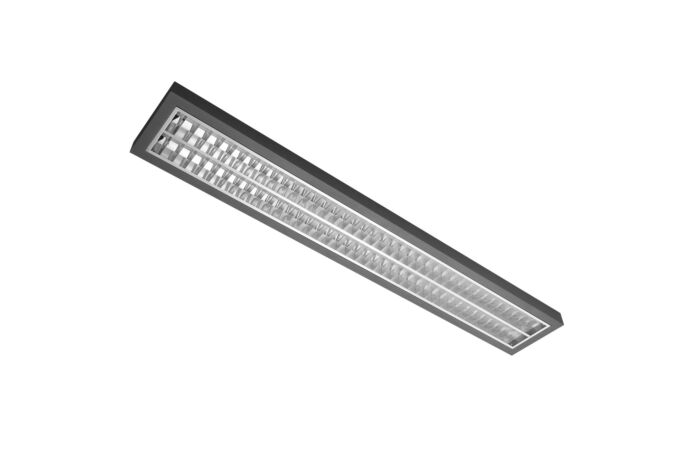 MODUS Svítidlo AREL5000, 2x LED , 1500mm, mřížka AL lesk, přisazené/závěsné, LED 830, NONSELV 250mA nestmívatelný