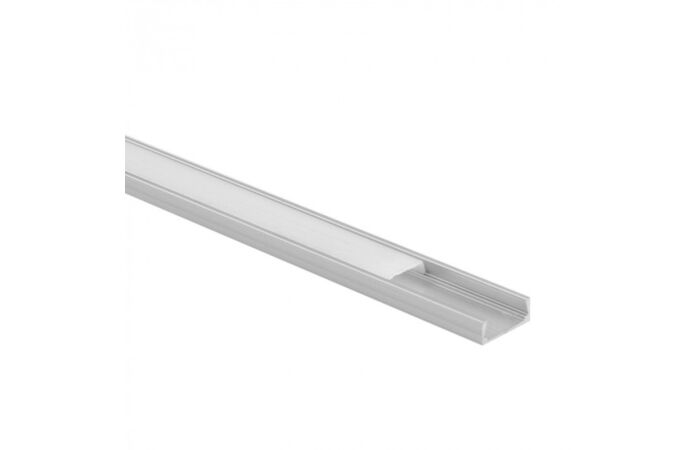 ECO LIGHT Profil LED N02 přisazený hliníkový anodizovaný 2m + difuzor opál/mléčný + 4x koncovka