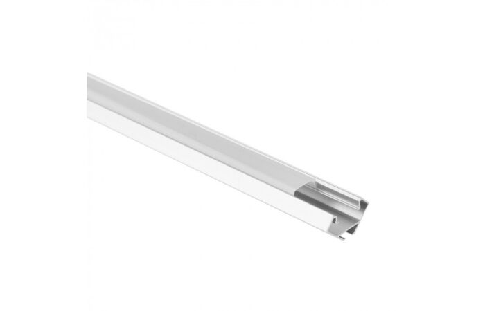 ECO LIGHT Profil LED R02 rohový hliníkový anodizovaný 2m + difuzor opál/mléčný + 4x koncovka
