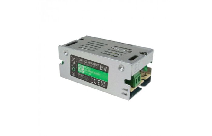 ECO LIGHT Zdroj LED 15W 12V 1,25A IP20 SLIM 70x39x31mm