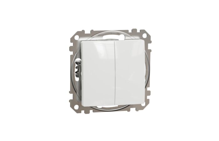 SCHNEIDER Sedna Design & Elements Přepínač dvojitý střídavý č.6+6 bílá