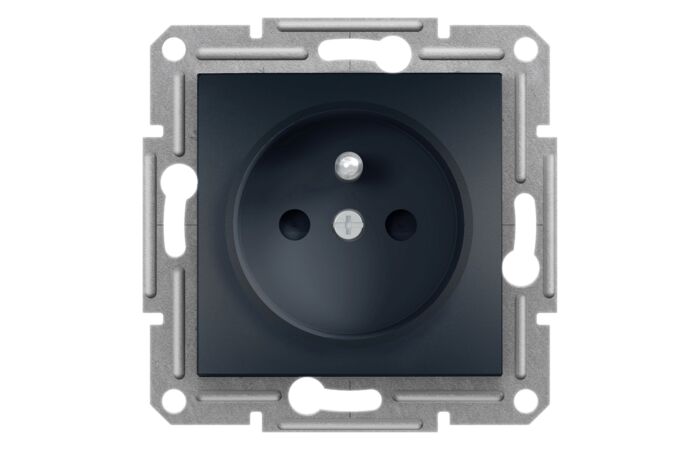 SCHNEIDER Asfora Zásuvka 2P+PE, clonky, antracit