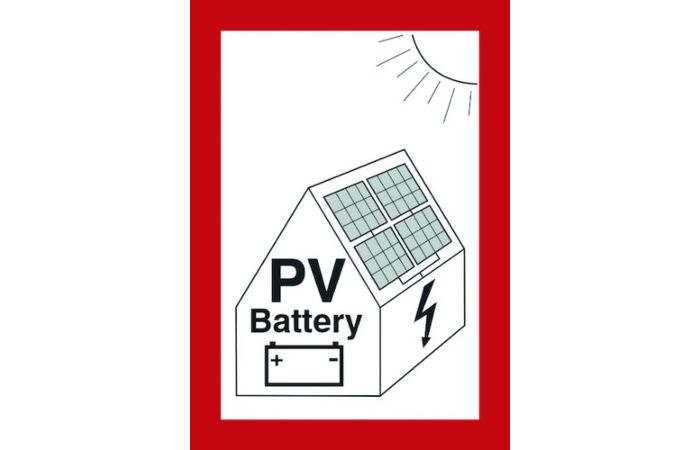 PROTEC Tabulka "PV" Battery pro fotovoltaické zařízení A6, samolepící