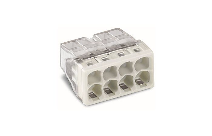 WAGO Svorka 2273-208 instalační PUSH WIRE® krabicová pro plné vodiče, 8 x 2,5 mm², sv.šedá/transparentní
