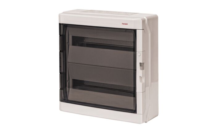 FAMATEL Skříň ACQUA PLUS 39036, 36TE, 464x432x160mm, průhledná dvířka, IP65