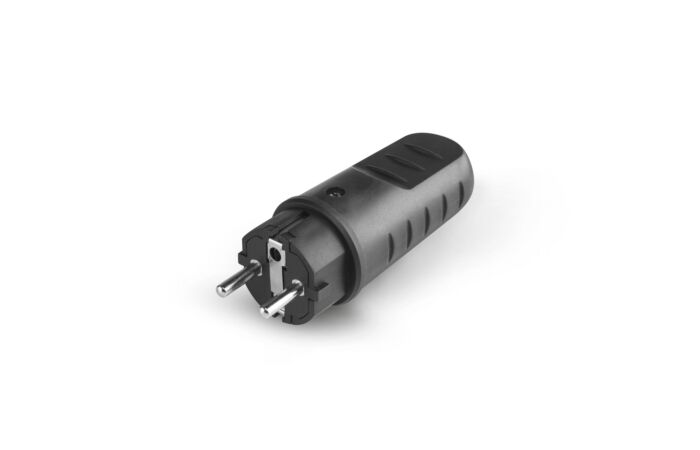 SCAME Vidlice 2P+E 230V/16A pogumovaná IP44 černá