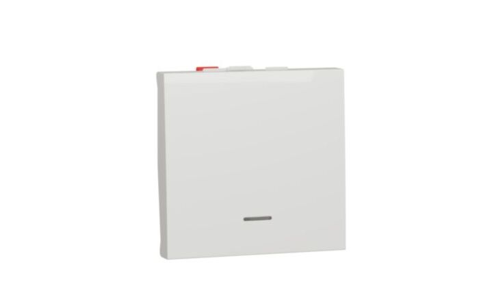 Spínač Unica č.6 nul. svorka bílý 2mod.
