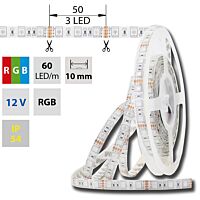 MCLED Pásek LED SMD5050 RGB, 60LED/m, 14,4W/m, DC12V, 496lm/m, IP54, 10mm, 5m