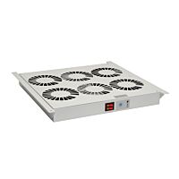 SOLARIX Ventilační jednotka univerzální 4 ventilátorů s termostatem RAL7035 do stropu i do dna VJ-R4