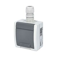 FAMATEL Zásuvka ATLAS s vývodkou M20 IP65 šedá