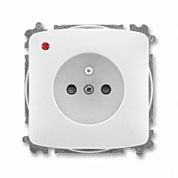 ABB TANGO Zásuvka 6699A-A06357 B s přepěťovou ochranou a clonkami, IP40, bílá