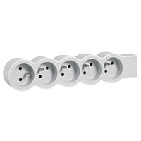 Prodl.přívod 5X2P+T 3M bílá/šedá