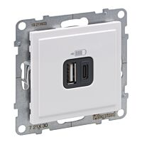 LEGRAND Nabíječka SUNO 721130 USB A+C 5V 3A bilá